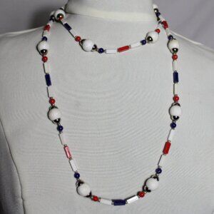 🌟3 FOR $30🌟 Long Necklace Red, White & Blue- 45 inches